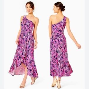 Lilly Pulitzer Monico One Shoulder Midi Dress